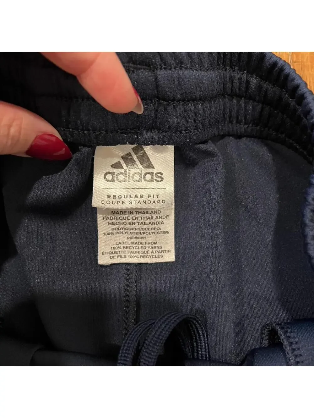 Vintage Adidas Navy Stripe Athletic Shorts - Picture 8 of 8